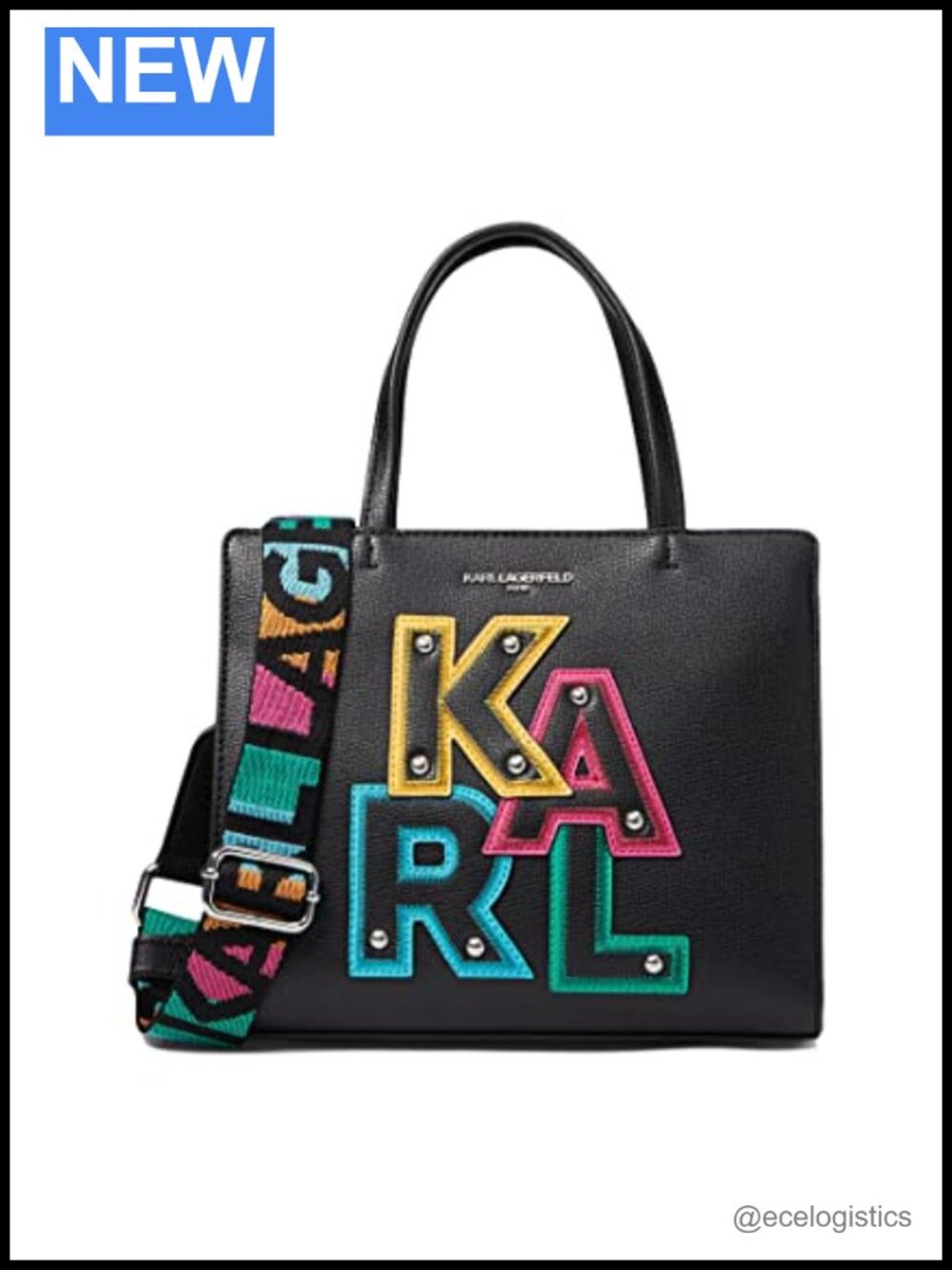 Karl Lagerfeld Satchel Bag Structured Leather Handbag
